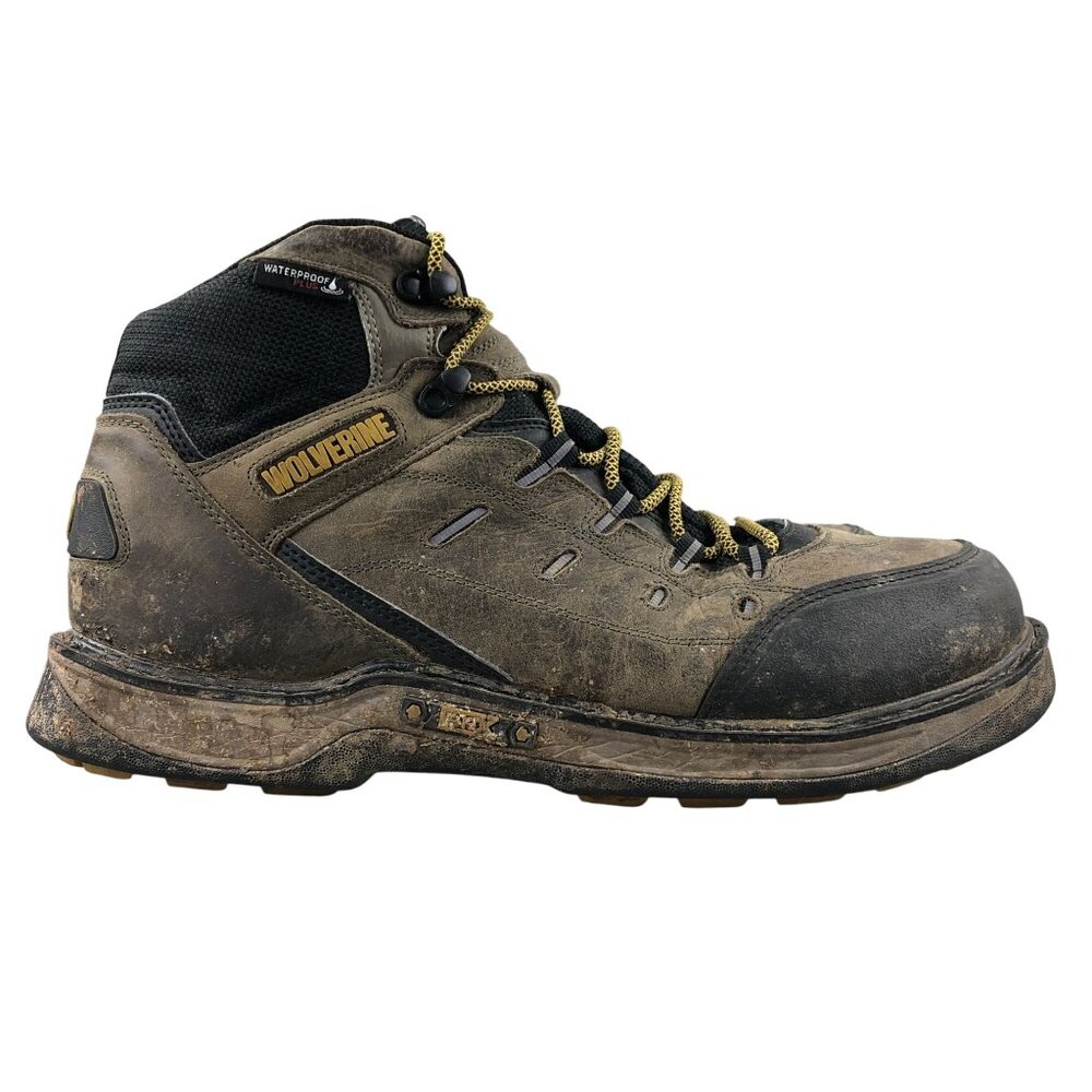 Wolverine Mens Size 12EW Edge LX Brown Leather Soft Toe Oil Resistant Work Boots